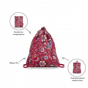 Reisenthel Рюкзак складной Mini maxi sacpack paisley ruby