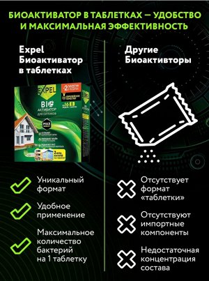 Expel биоактиватор д/септиков в таблетках 8x20г