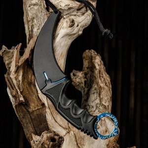 Нож-керамбит "Коготь орла" клинок 6см, синяя паутина