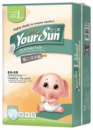 YourSun подгузники-трусики L (10-14 кг), 52 шт