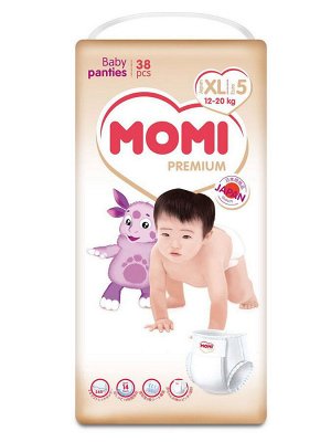 MOMI Premium  подгузники-трусики XL ( 12-20 кг), 38 шт.