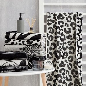 Полотенце махровое Этель Leopard чёрный, 70х130 см, 100% хл, велюр, 420 гр/м2