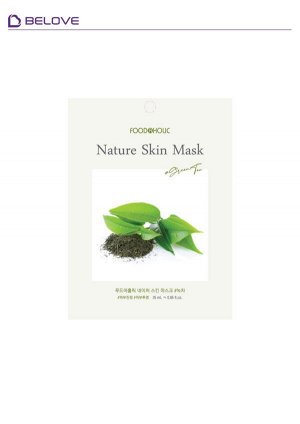 FoodaHolic Тканевая маска с зелёным чаем Nature Skin Mask Green Tea