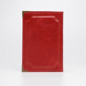 Обложка для паспорта, уголки, цвет красный, «Герб» 6784718