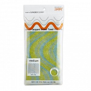 Мочалка для тела с объёмным жаккардовым плетением Jacquard Shower Towel (жесткая) размер 23*95см