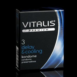 Презервативы VITALIS PREMIUM с охлаждающим эффектом, ширина 53mm, 3 шт