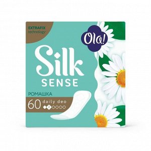 Прокладки ежедневные Ola! Silk Sense ромашка, 60 шт.