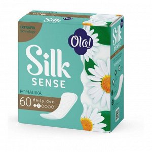 Прокладки ежедневные Ola! Silk Sense ромашка, 60 шт.
