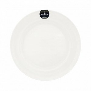 Тарелка фолио белая диаметр 18,1 см