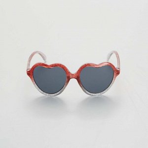Солнцезащитные очки с блестками - розовый