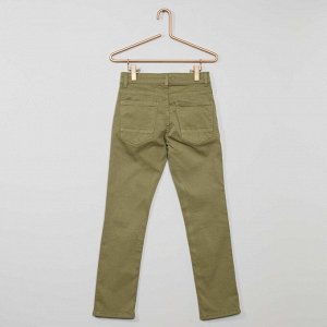 Узкие брюки из твила Eco-conception - светлый хаки