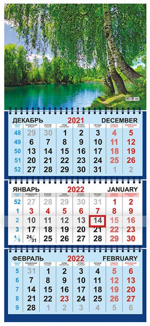 Квартальный календарь на 2022 год "Берёзы"