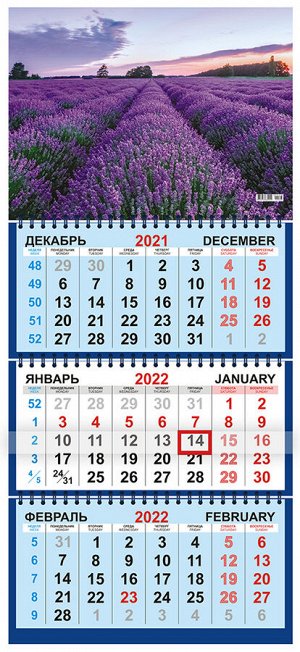 Квартальный календарь на 2022 год "Лаванда"