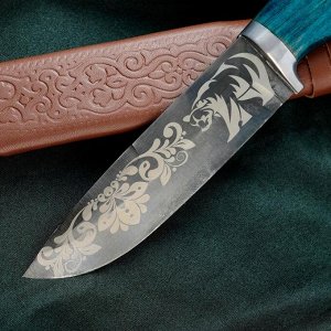Нож Пчак Шархон - рукоять эбонит, металл, зеленый