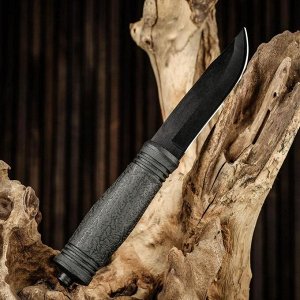 Нож туристический Мастер К, черный, клинок 11 см