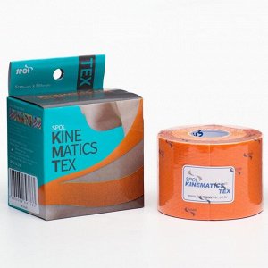 Кинезио тейп Spol Tape корейский, 5 см x 5 м, оранжевый