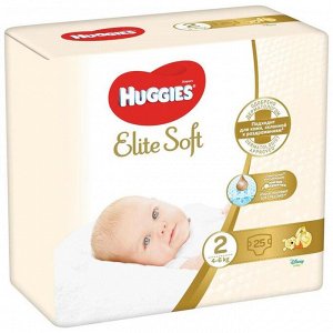 Подгузники "Huggies" Elite Soft 2, 4-6кг, 25 шт