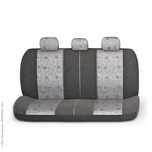 Авточехлы COMFORT, анатом. поддержка, велюр, 11 предм., карман, 6 молний, жаккард полипропилен, расцветка "Элемент"