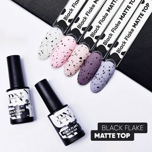 Black Flake- матовый топ с чёрными хлопьями