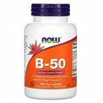 Витамин B NOW Vitamin B-50 - 100 капс.