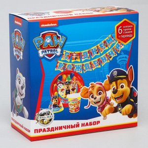 Paw Patrol Бумажная посуда «С Днем Рождения!», набор на 6 персон.