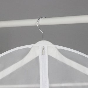 Чехол для одежды плотный Доляна, 60x100 см, PEVA, цвет белый