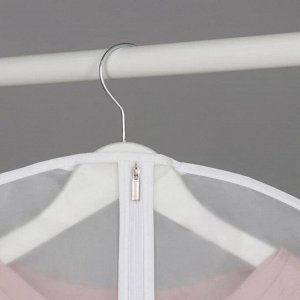 Чехол для одежды плотный Доляна, 60×120 см, PEVA, цвет белый