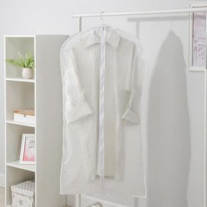 Чехол для одежды плотный Доляна, 60x120 см, PEVA, цвет белый