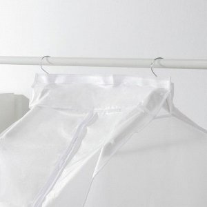 Чехол для одежды плотный Доляна, 60x100x50 см, PEVA, цвет белый