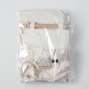Органайзер с карманами подвесной  «Мрамор», 3 отделения, 20*59 см, цвет серый