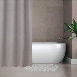 Набор для ванной SAVANNA «Селест»: штора 180x180 см, ковёр 38x69 см, цвет серебристый