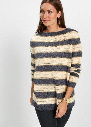 Пуловер Пуловер  серый  BON_PRIX