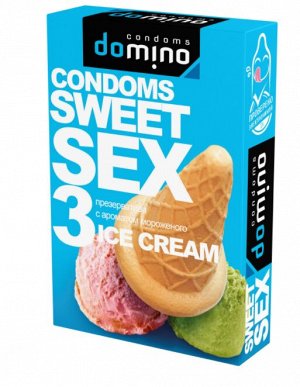 ПРЕЗЕРВАТИВЫ DOMINO SWEET SEX ICE CREAM 3штуки