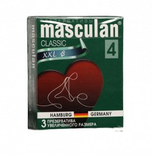 Презервативы Masculan 4 classic 3 шт увеличенных размеров, розового цвета
