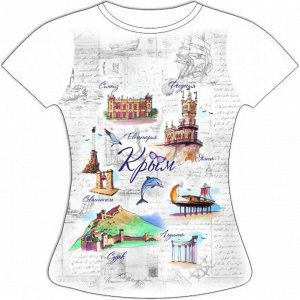 Женская футболка Открытка Крым
