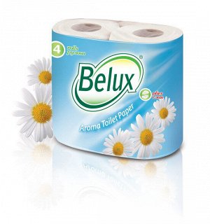 Туалет. бум. 2 сл "Belux" Арома, вт., с ароматом ромашки, 4 рул. в уп.