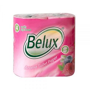 Туалет. бум. 2 сл "Belux" Арома, вт., с ароматом ягод, 4 рул. в уп.