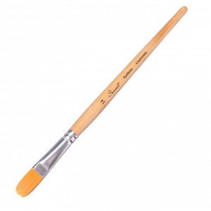 Кисть Синтетика Овальная ЗХК Сонет №14 (13 мм), короткая ручка пропитана лаком