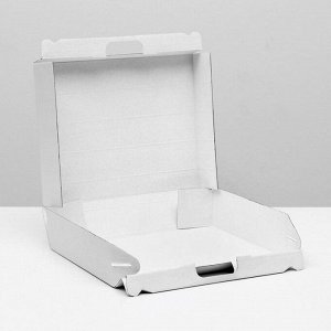 Коробка универсальная с ручкой, белая, 34,5 х 8 х 27 см