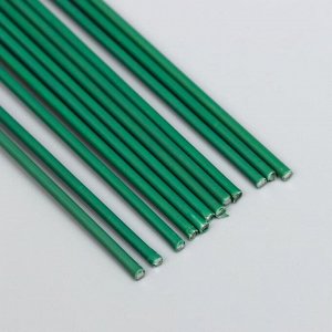 Проволока для творчества "Blumentag" 1.6 мм, 12 шт, 40 см, в пластиковой оплётке зеленый