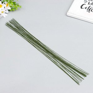 NoName Проволока для творчества &quot;&quot;Florico&quot;&quot; 0.55 мм, 30 шт, 40 см, в бумажной оплётке, зелёный