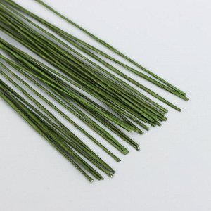NoName Проволока для творчества &quot;&quot;Florico&quot;&quot; 0.55 мм, 30 шт, 40 см, в бумажной оплётке, зелёный