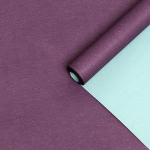 Бумага упаковочная крафт, двусторонняя, фиолетовый-светло-зеленый, 0.55 х 10 м, 70 гр/м?