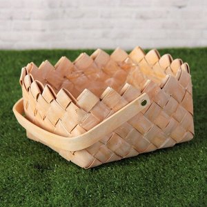 Набор корзин плетеных, 2 шт, лукошко, натуральный, 21x16x22 см, 17,5x12,5x17,5 см