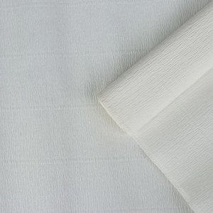 Бумага креп, простой, цвет белый, 0,5 х 2,5 м