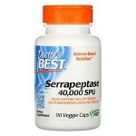 Doctor&#039;s Best, серрапептаза Best, 40 000 SPU, 90 вегетарианских капсул