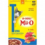 A-Soli Mii-O д/к пауч Красное мясо тунца с красным окунем в желе 80г *48