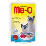 Ме-О д/к Тунец/Курица пауч 80г ПРОМО НАБОР (3шт + 1 пауч A-Soli Mii-O в ассортименте) всего 4шт.