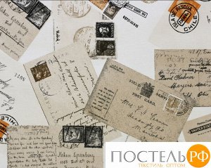 123094175, Комплект штор "Stamp", 2 шторы 136х175 см, 2 подхвата