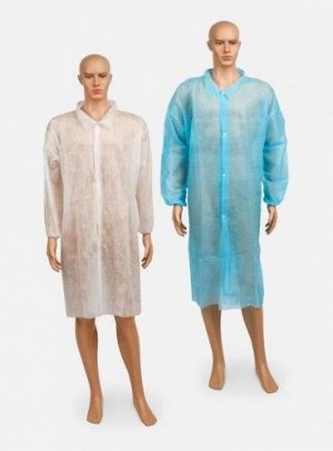Халат одноразовый, белый, XXL, 1*10 (10 уп/100 шт в кор.) TAiMED